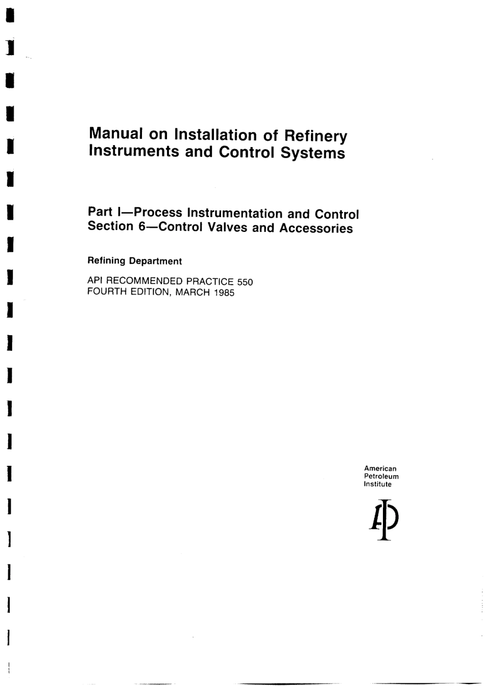 API RP 550-1-6-1985 scan.pdf_第1页