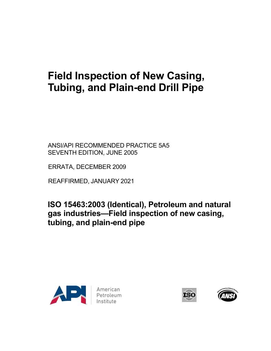 ANSI API RP 5A5-2005 (2021).pdf_第1页