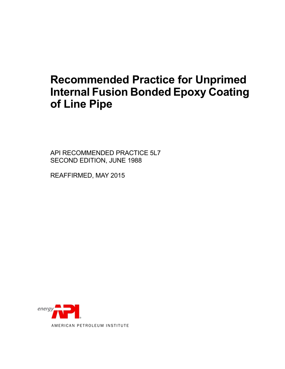 API RP 5L7-1988 (2015).pdf_第1页