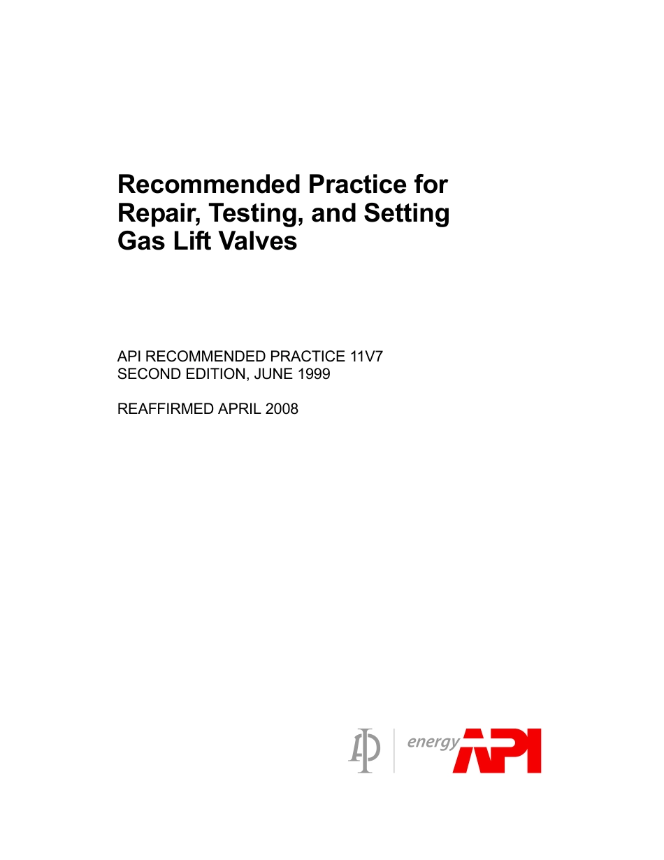 API RP 11V7-1999 (2008).pdf_第1页