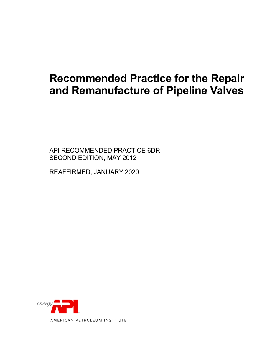 API RP 6DR-2012 (2020).pdf_第1页