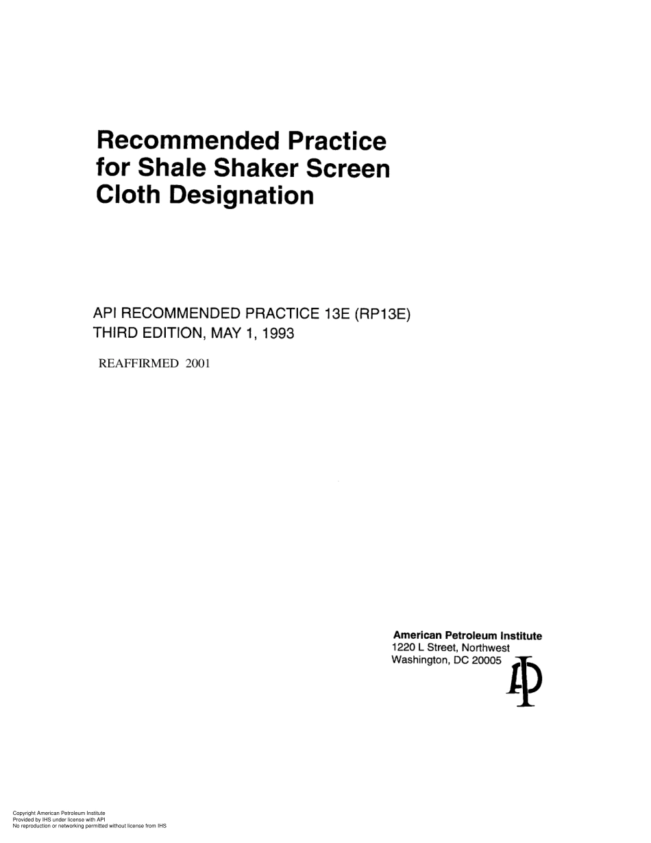 API RP 13E-1993 (2001) scan.pdf_第1页