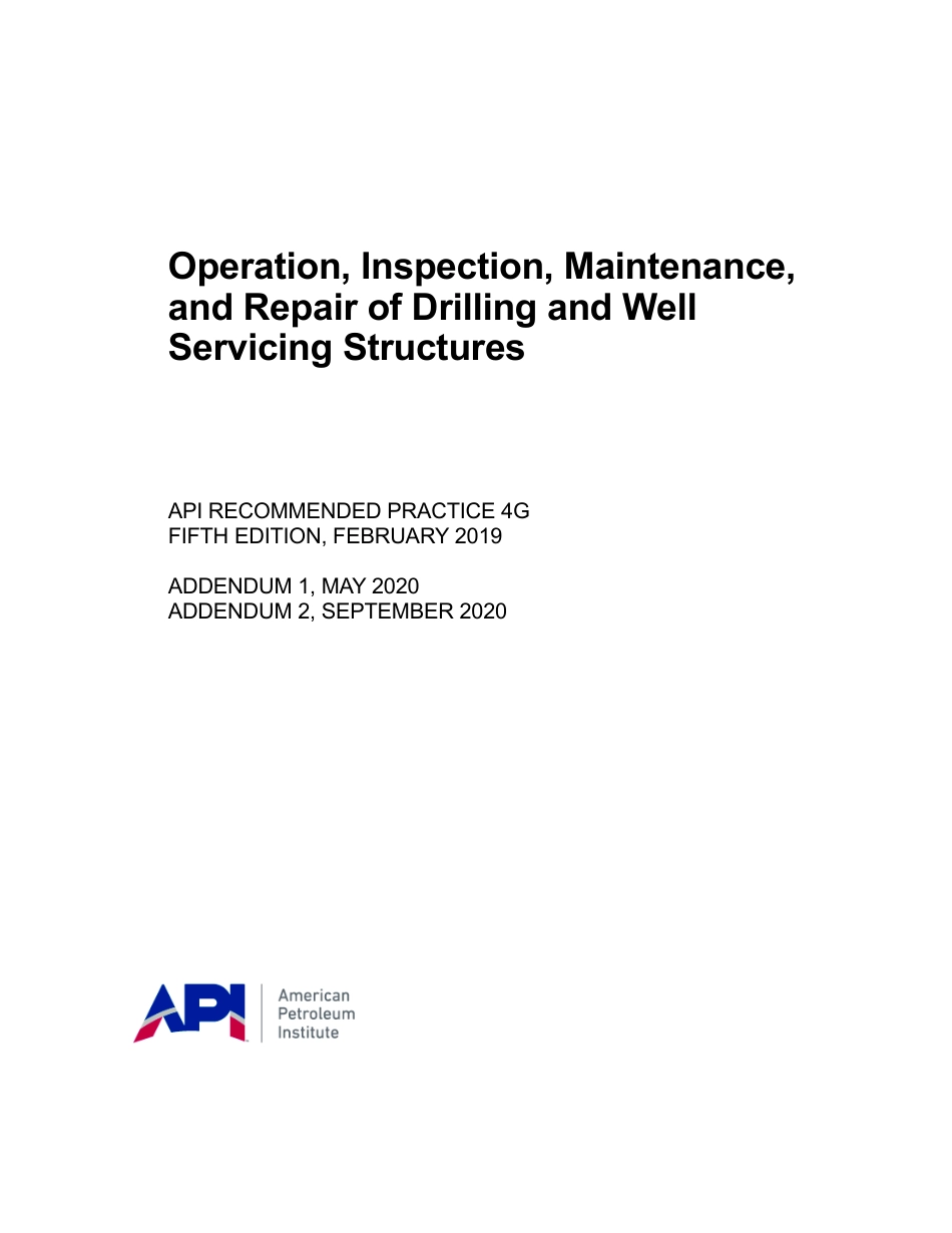 API RP 4G-2019 (2020).pdf_第1页