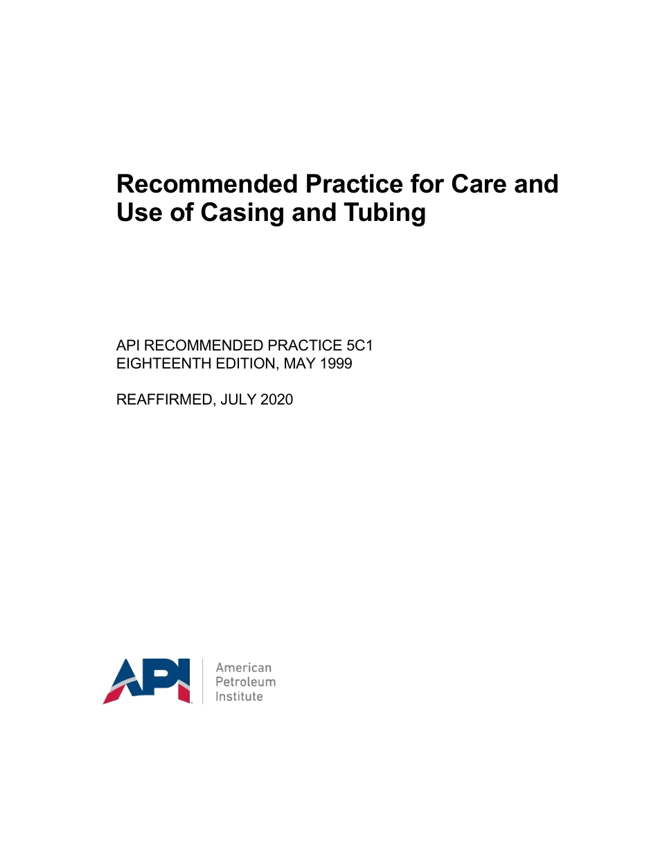 API RP 5C1-1999 (2020).pdf_第1页