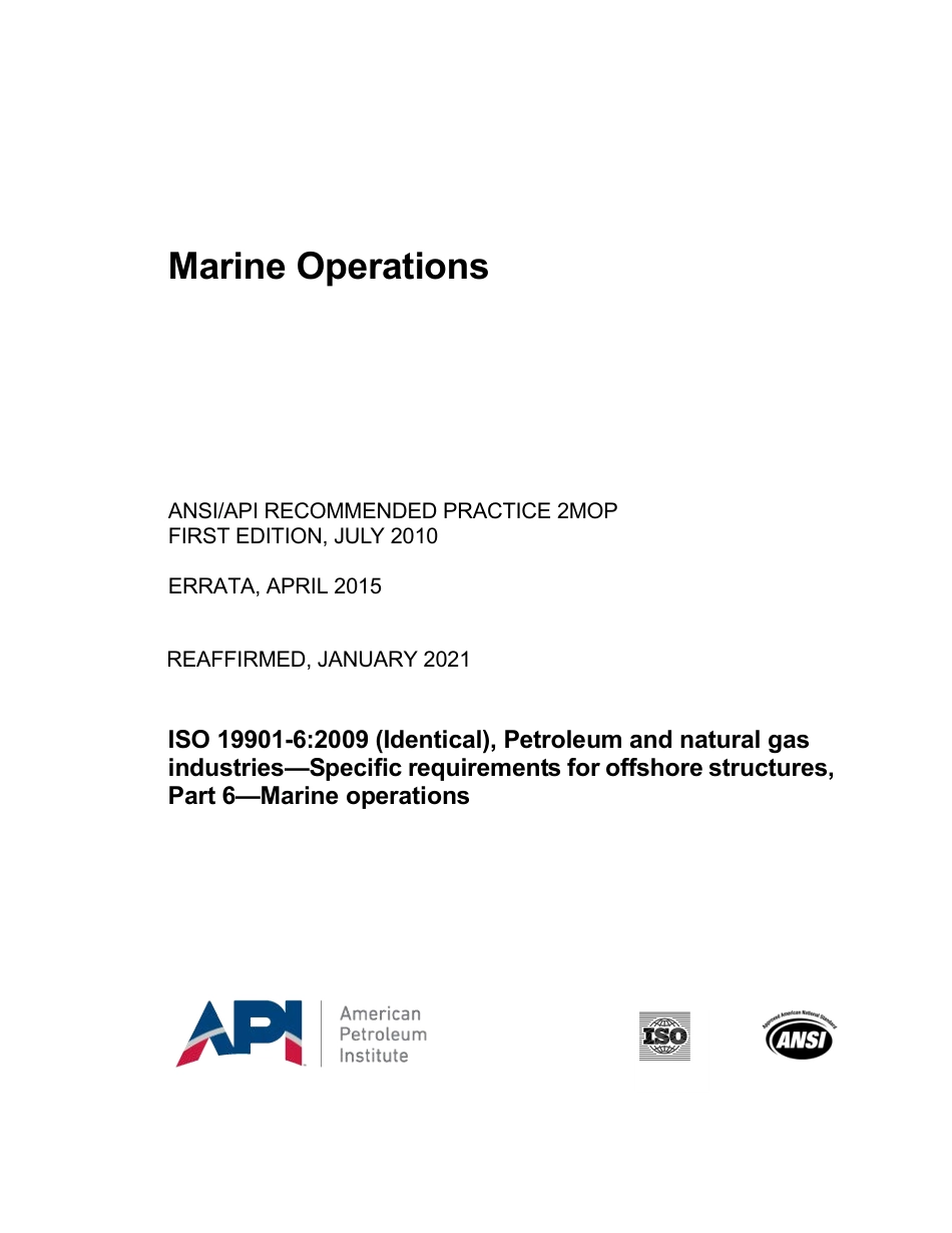ANSI API RP 2MOP-2010 (2021).pdf_第1页