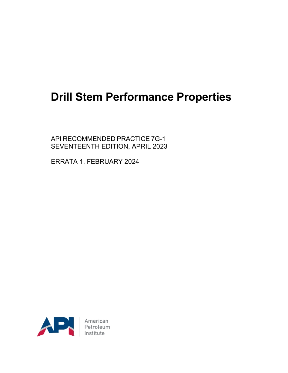 API RP 7G-1-2023 (2024).pdf_第1页