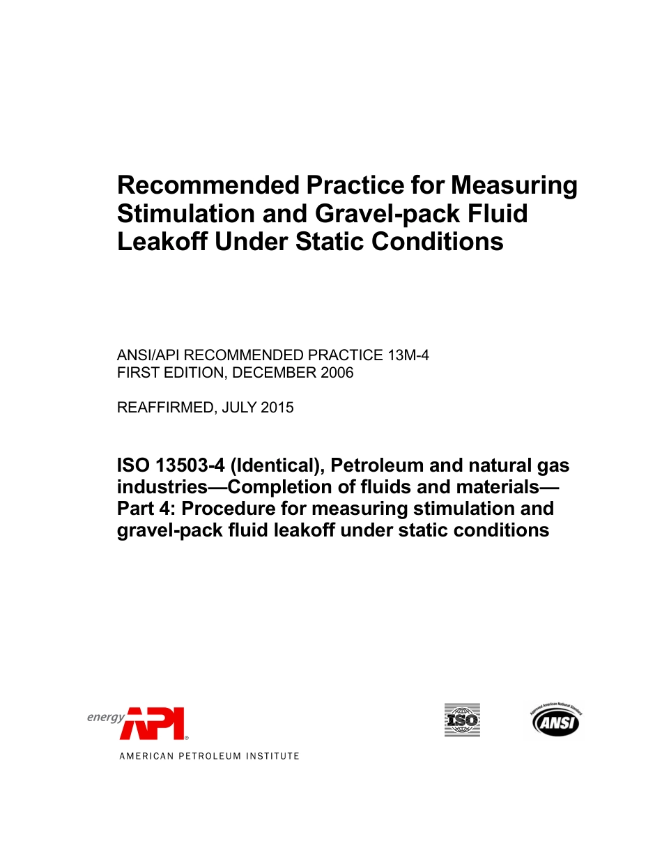 ANSI API RP 13M-4-2006 (2015).pdf_第1页