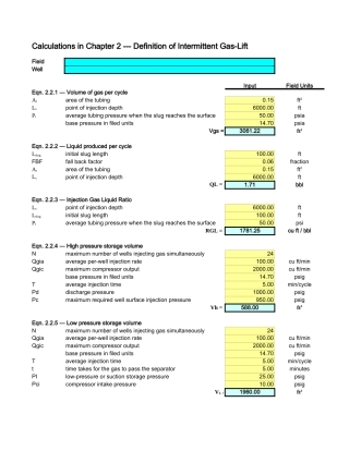 API RP 11V10-2008 Field Units Calculators.xls