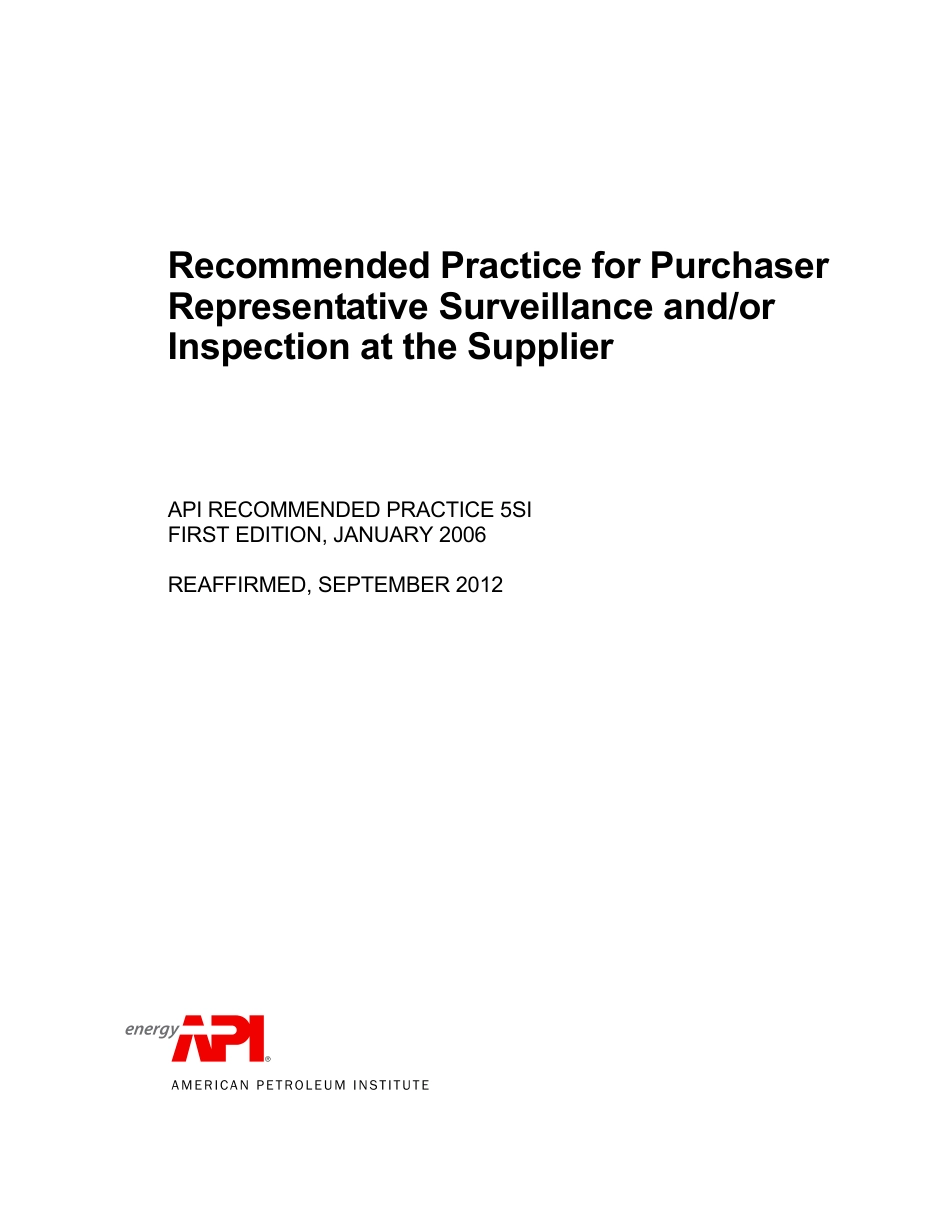 API RP 5SI-2006 (2012).pdf_第1页