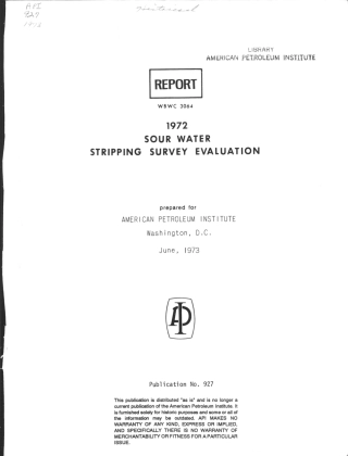 API Publ 927-1973.pdf
