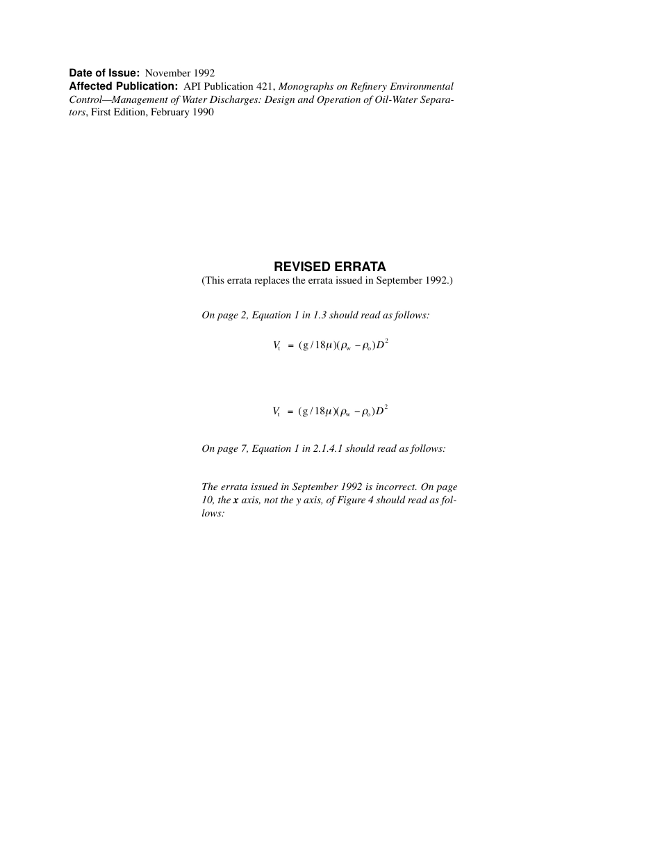 API Publ 421-1990 errata 1992.pdf_第1页