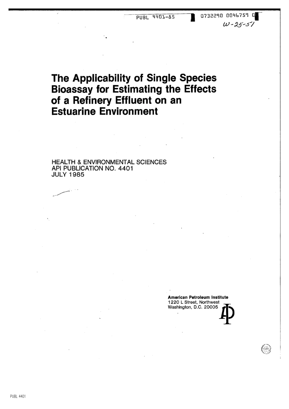 API Publ 4401-1985 scan.pdf_第1页