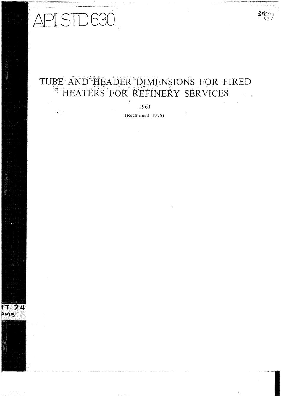 API St 630-1961 (1975) scan.pdf_第1页