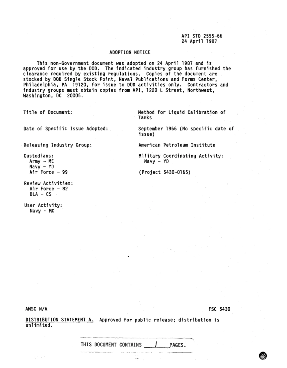 API St 2555-1966 (2014) scan.pdf_第1页