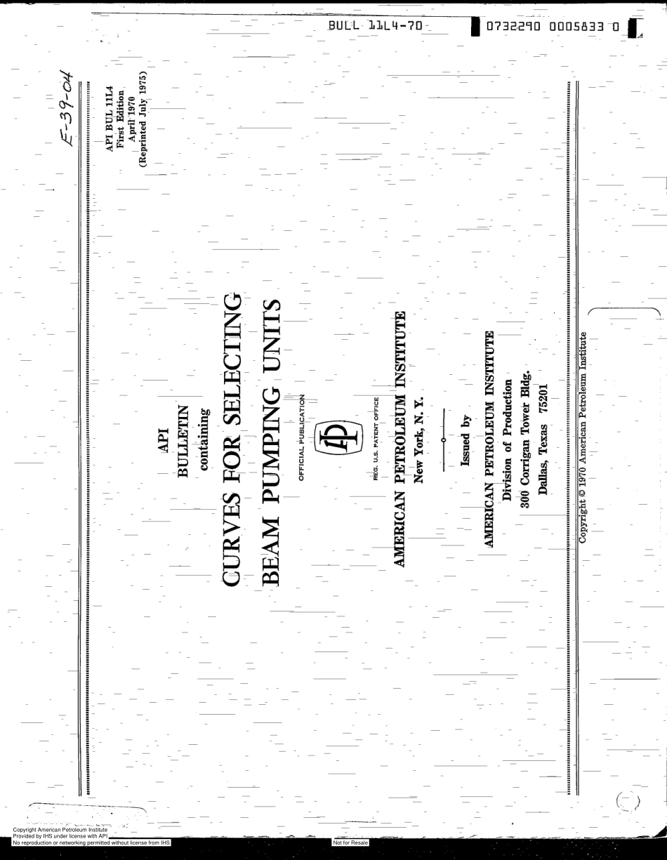 API Bull 11L4-1970 (1975) scan.pdf_第1页