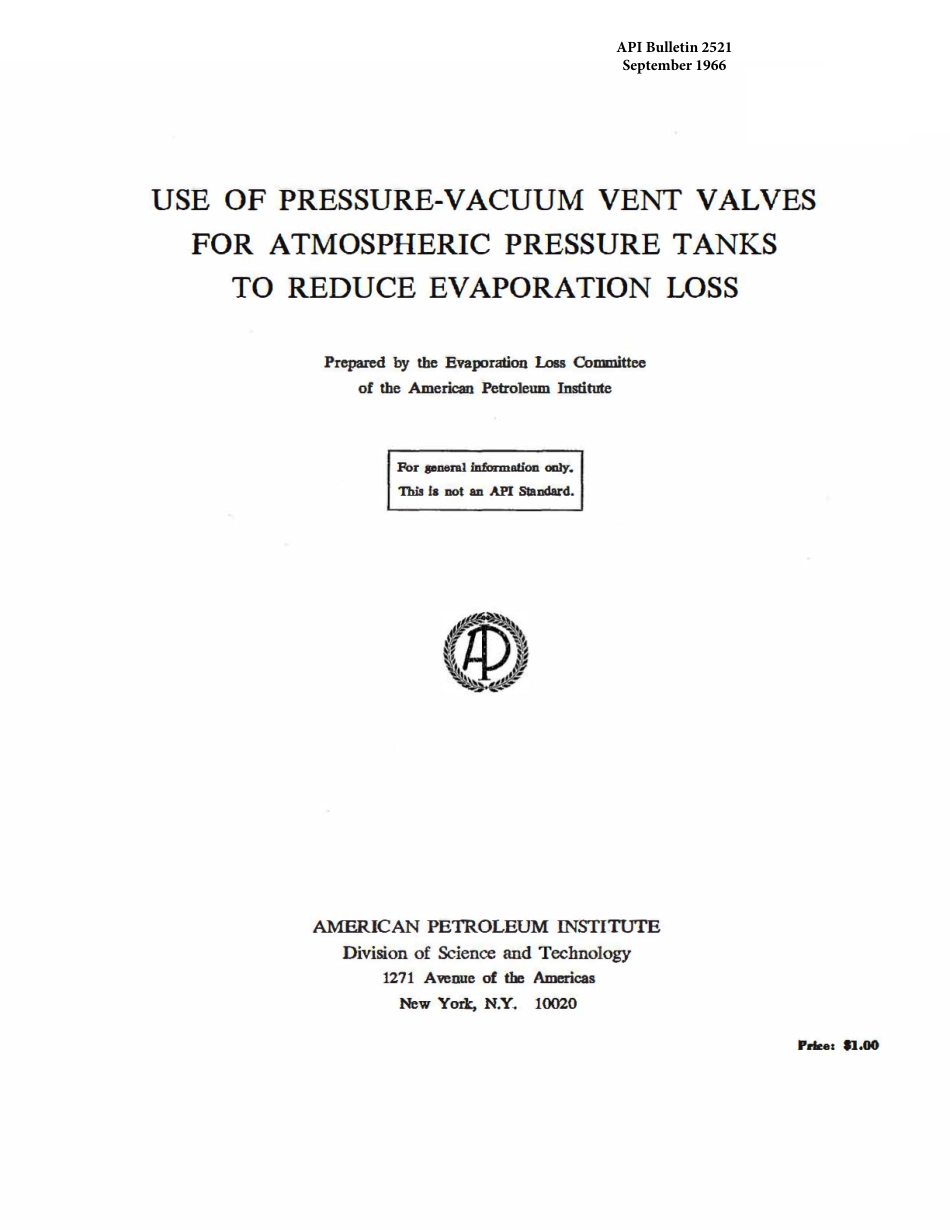API Bull 2521-1966 scan.pdf_第1页