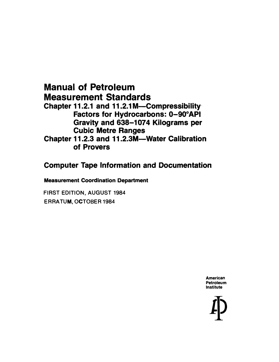 API MPMS 11.2.1M 1984 errata 1984 scan.pdf_第2页