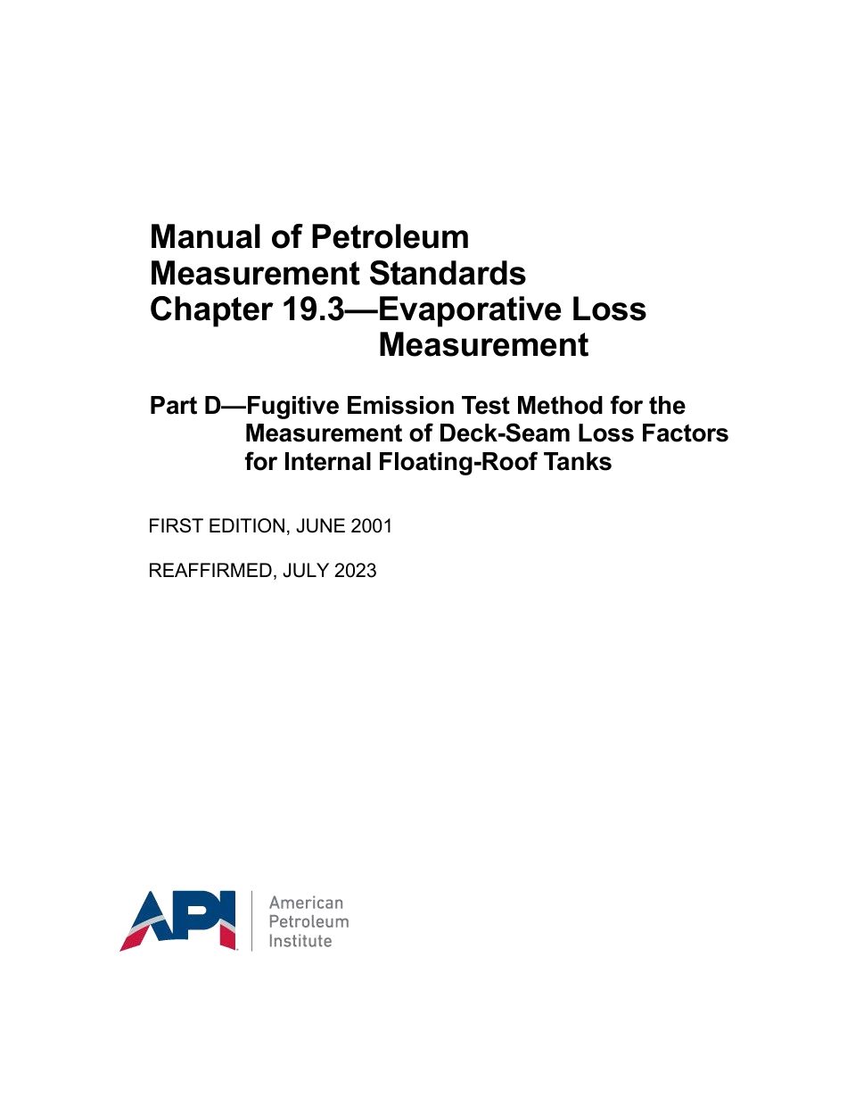 API MPMS 19.3D 2001 (2023).pdf_第1页