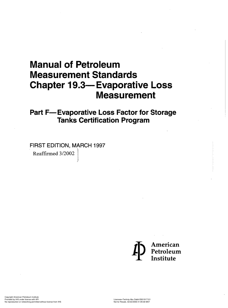 API MPMS 19.3F 1997 (2002) scan.pdf_第1页