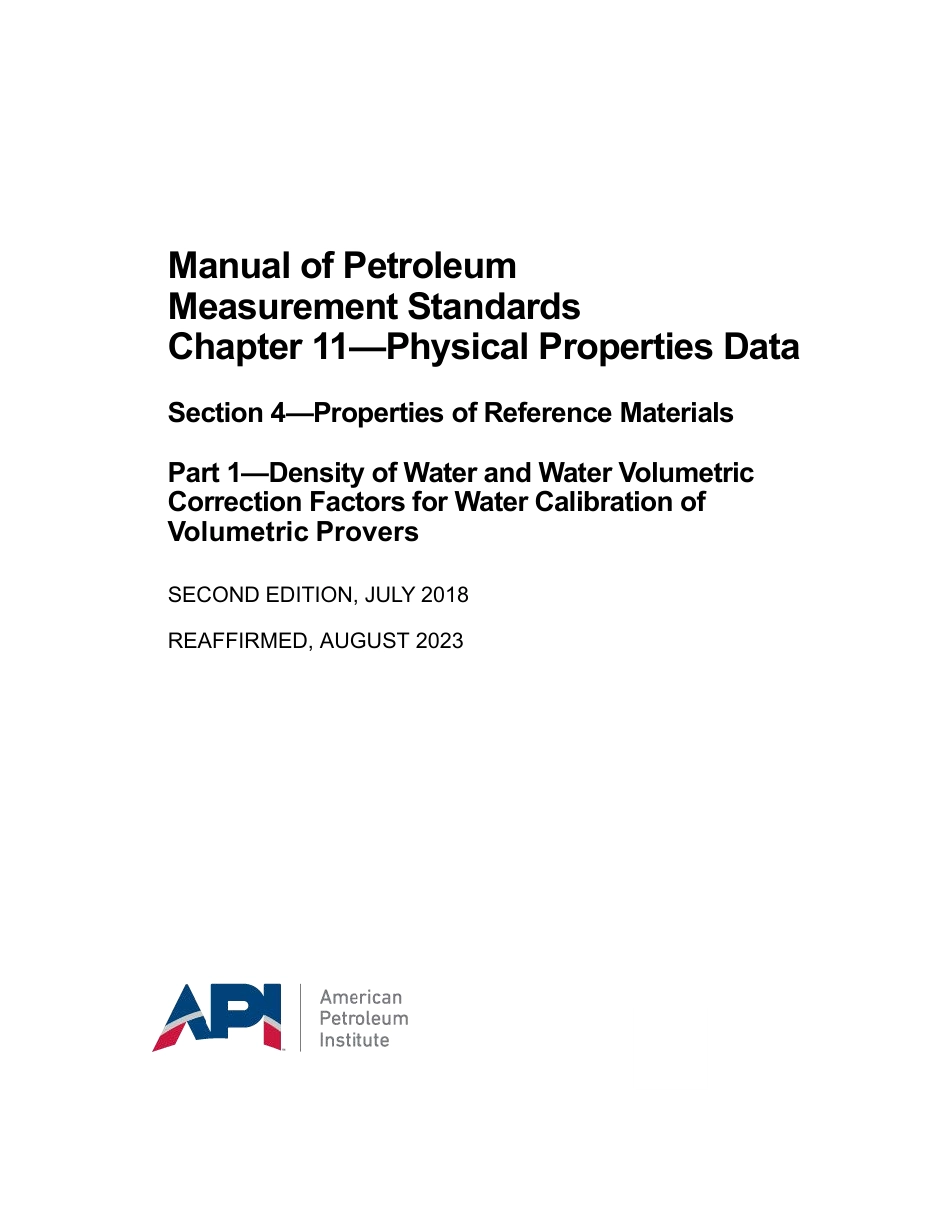API MPMS 11.4.1 2018 (2023).pdf_第1页
