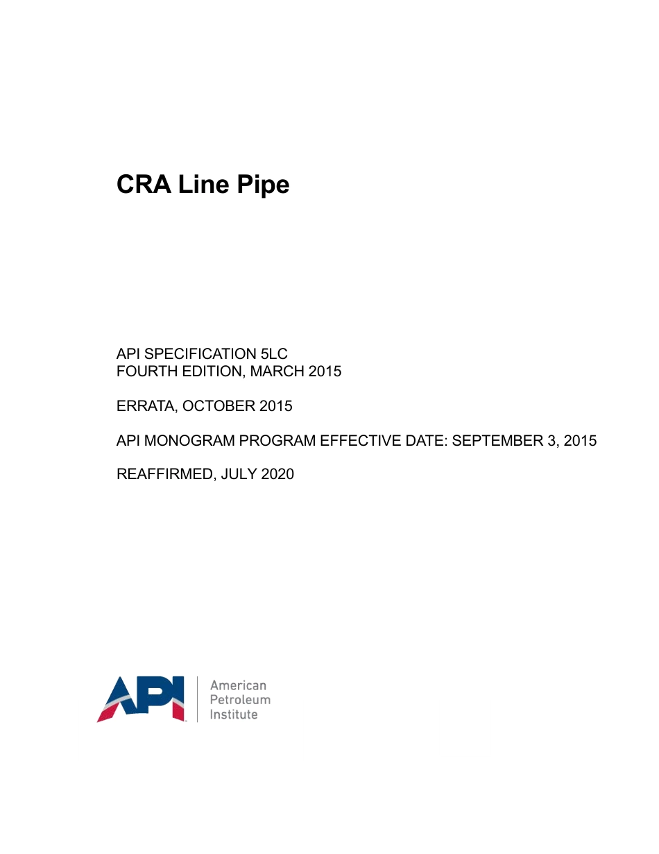 API Spec 5LC-2015 (2020).pdf_第1页