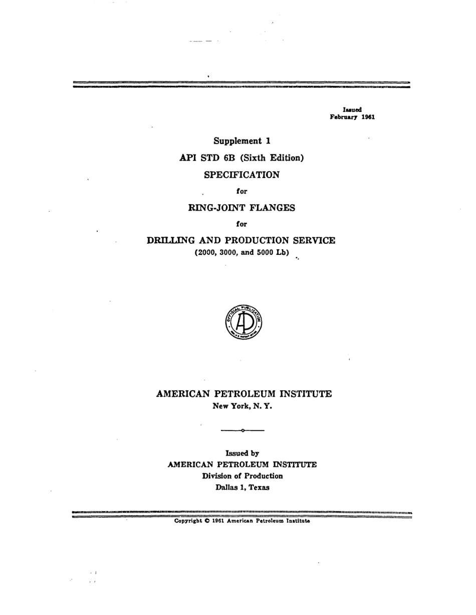 API Spec 6B-1960 (1961) scan.pdf_第1页