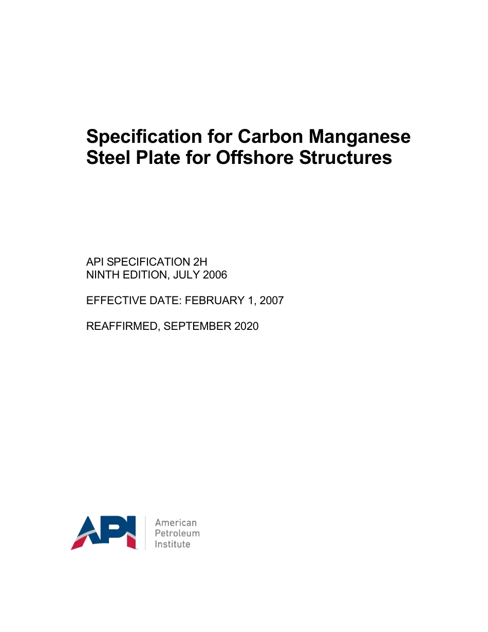 API Spec 2H-2006 (2020).pdf_第1页