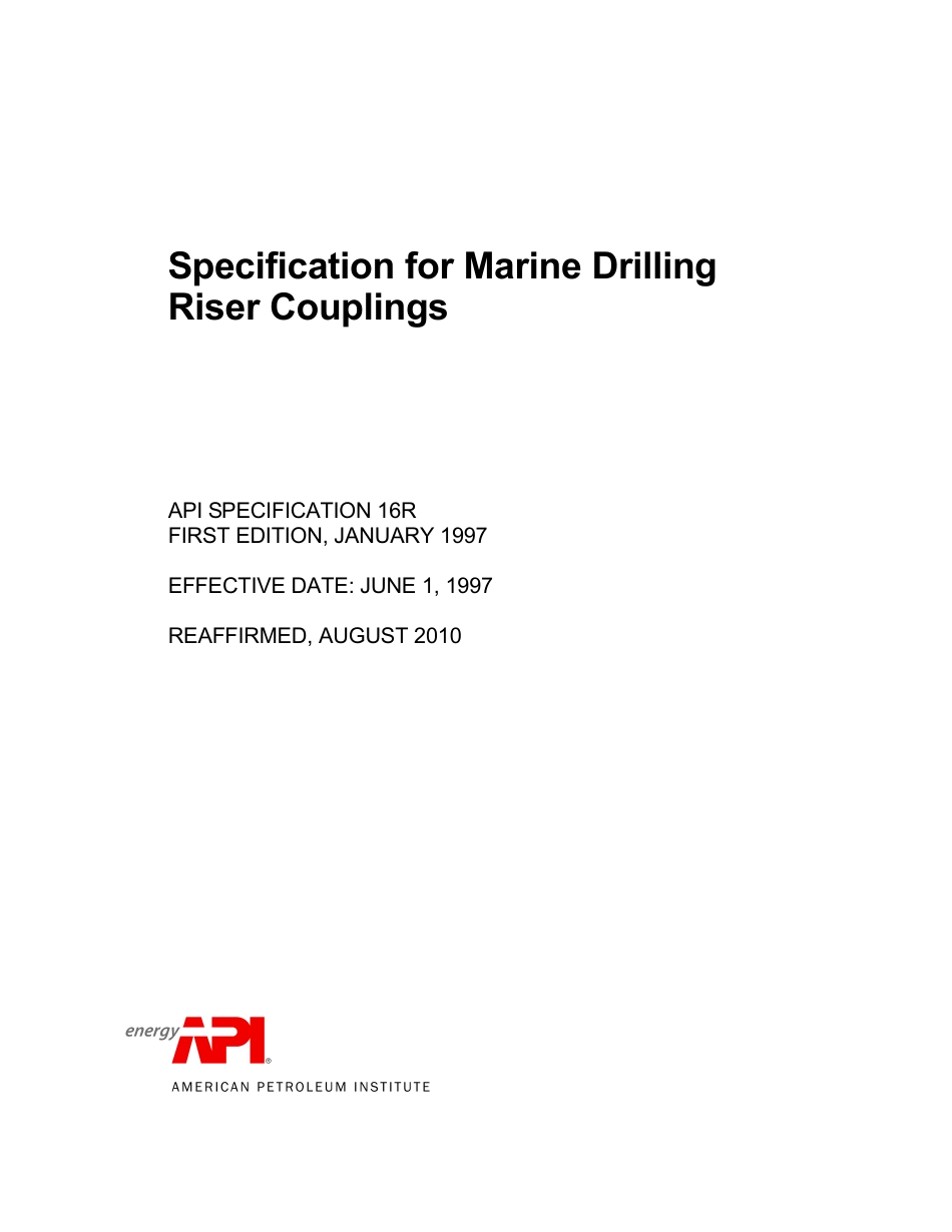 API Spec 16R-1997 (2010).pdf_第1页