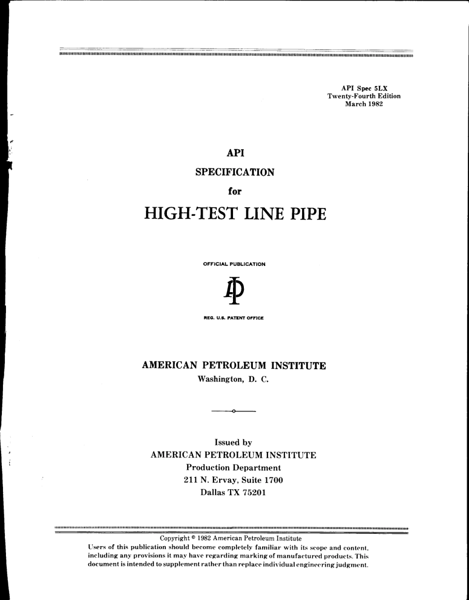 API Spec 5LX-1982 scan.pdf_第1页