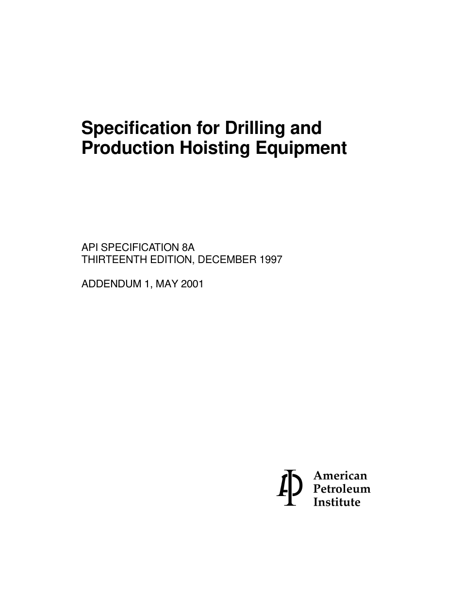 API Spec 8A-1997 (2001).pdf_第1页