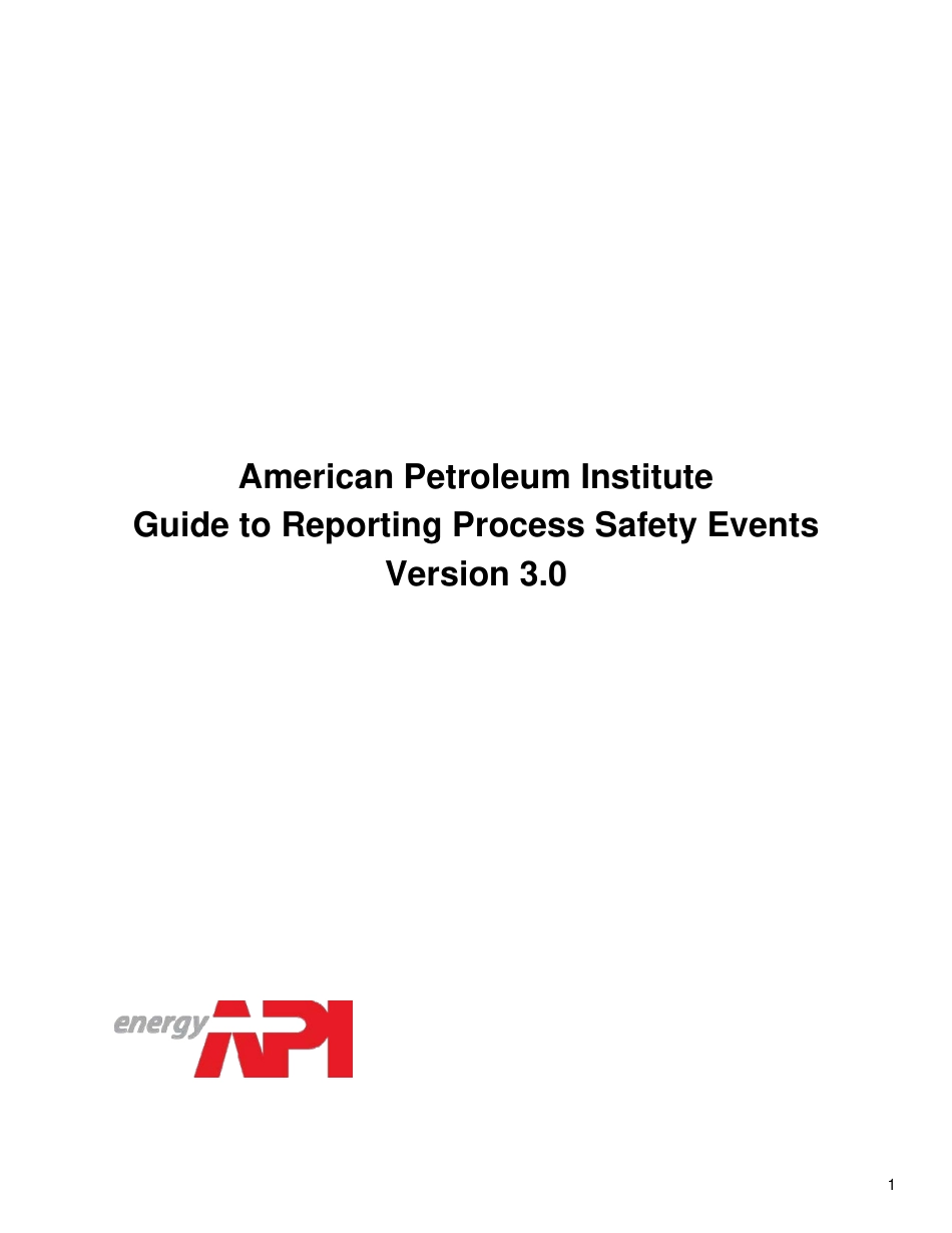 API Guide to Reporting Process Safety Events.pdf_第1页