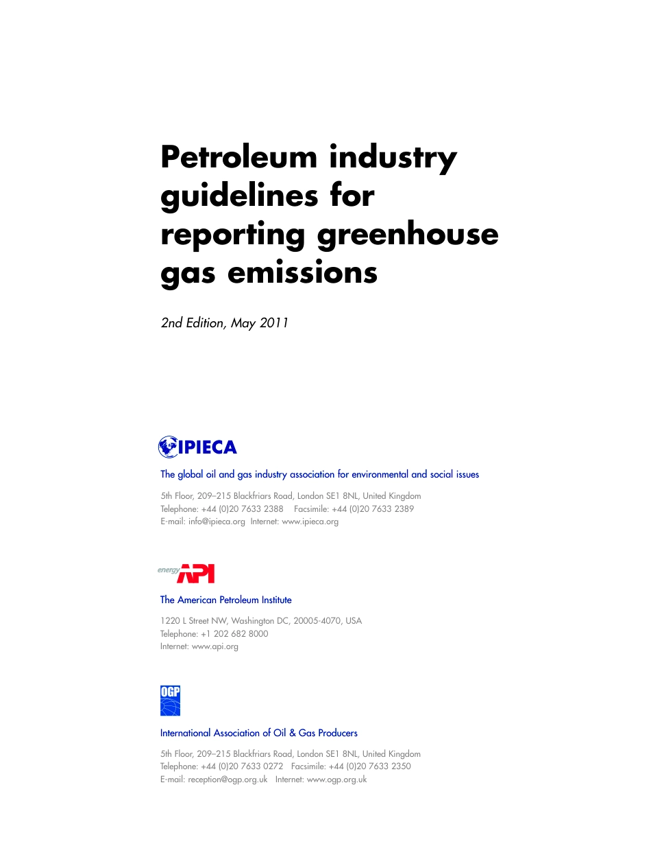 Petroleum industry guidelines for reporting greenhouse gas emissions 2011.pdf_第3页
