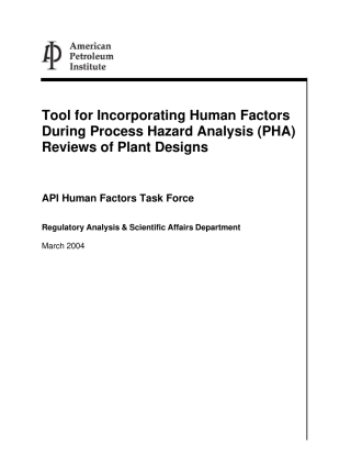 API Tool for Incorporating Human Factors During Process Hazard Analysis (PHA) Reviews of Plant Designs 2004.pdf