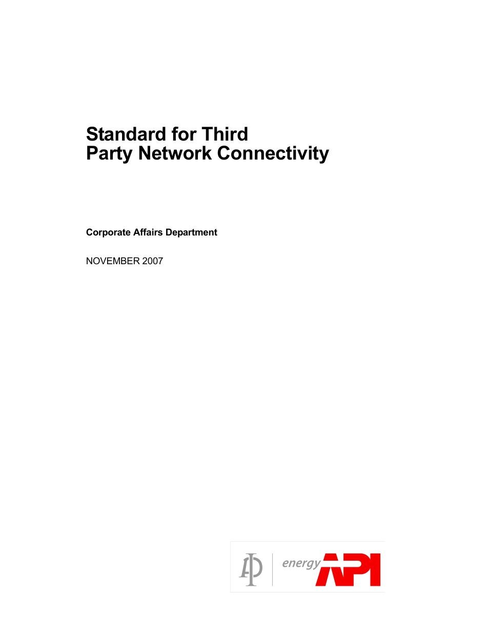 API Standard for Third Party Network Connectivity 2007.pdf_第3页