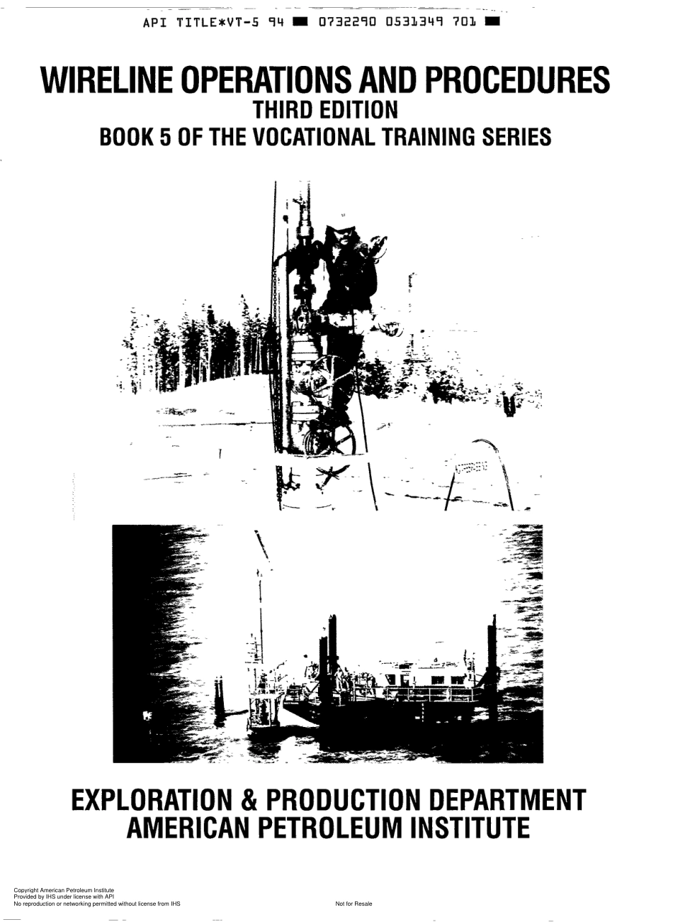 API Wireline operations and procedures 1994 (book 5 of the vocational training series) scan.pdf_第1页