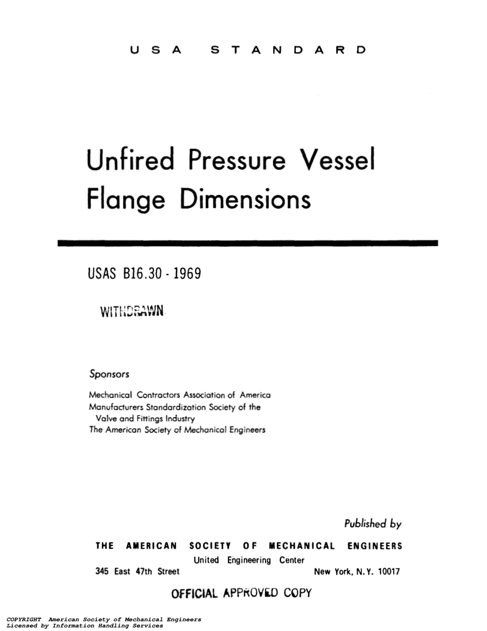 ASME B16.30-1969 scan.pdf_第1页