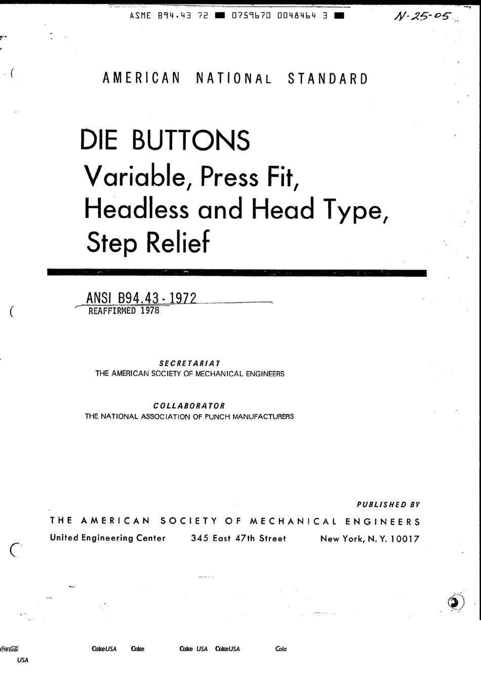 ASME B94.43-1972 (1978).pdf_第1页