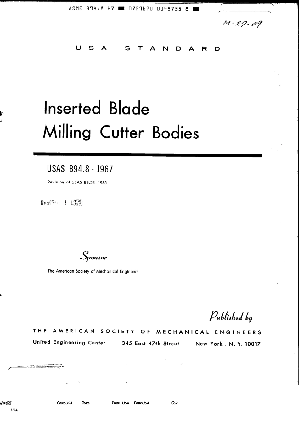 ASME B94.8-1967.pdf_第1页