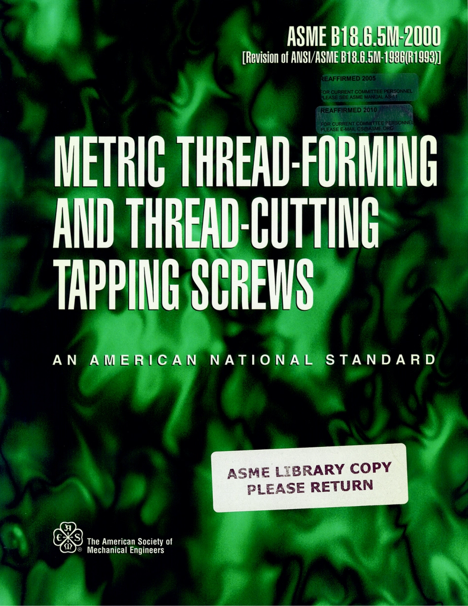 ASME B18.6.5M-2000 (2010).pdf_第1页