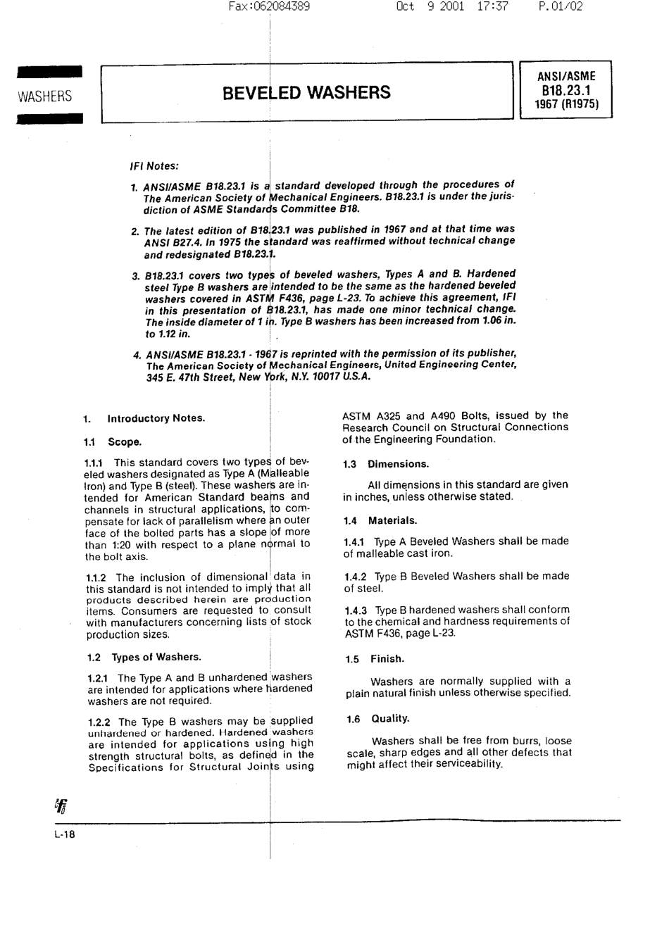 ASME B18.23.1-1967 (1975).pdf_第1页