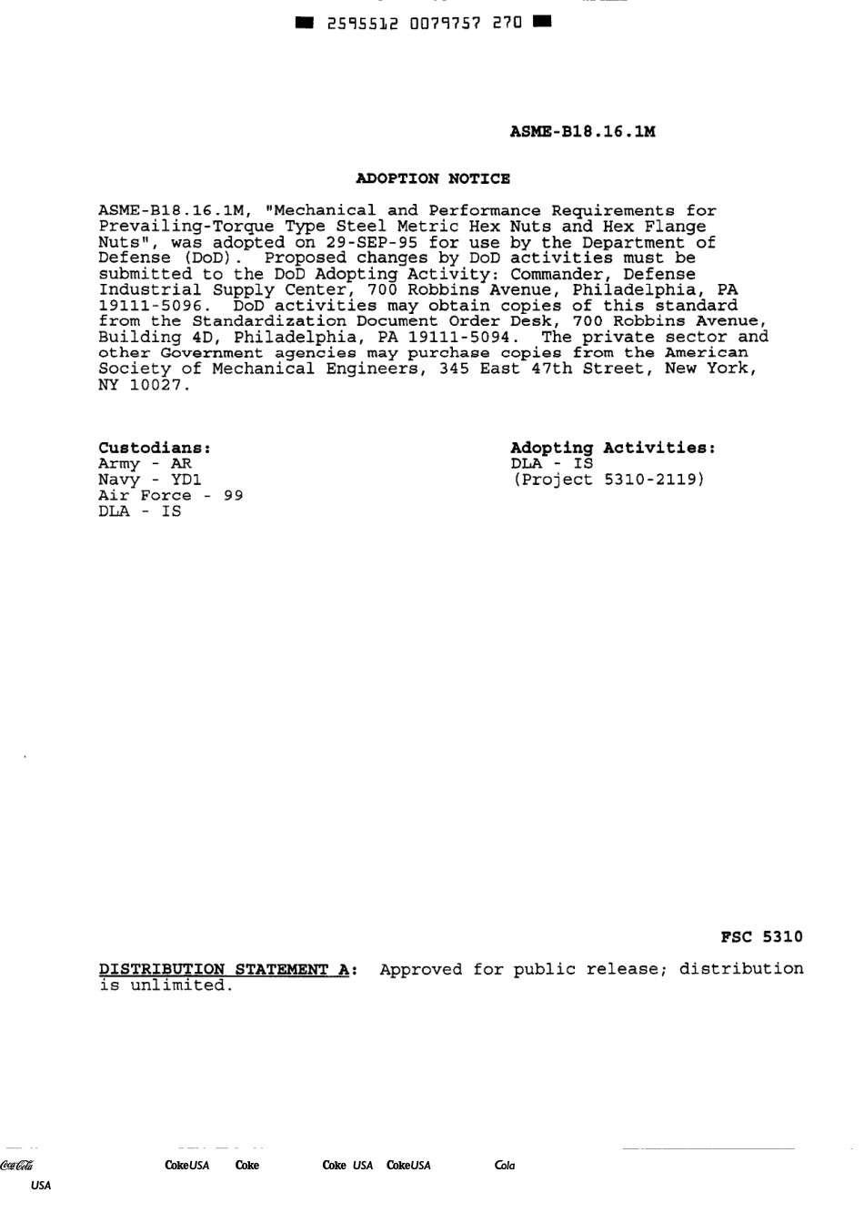 ASME B18.16.1M-1979 scan.pdf_第1页