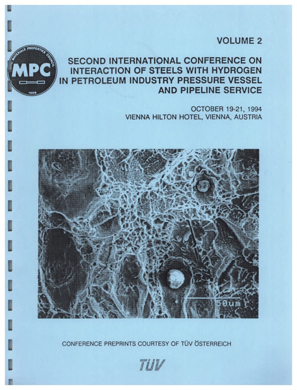 WRC Interaction of Steels With Hydrogen in Petroleum Industry Pressure Vessel and Pipeline Service 1994.pdf_第1页