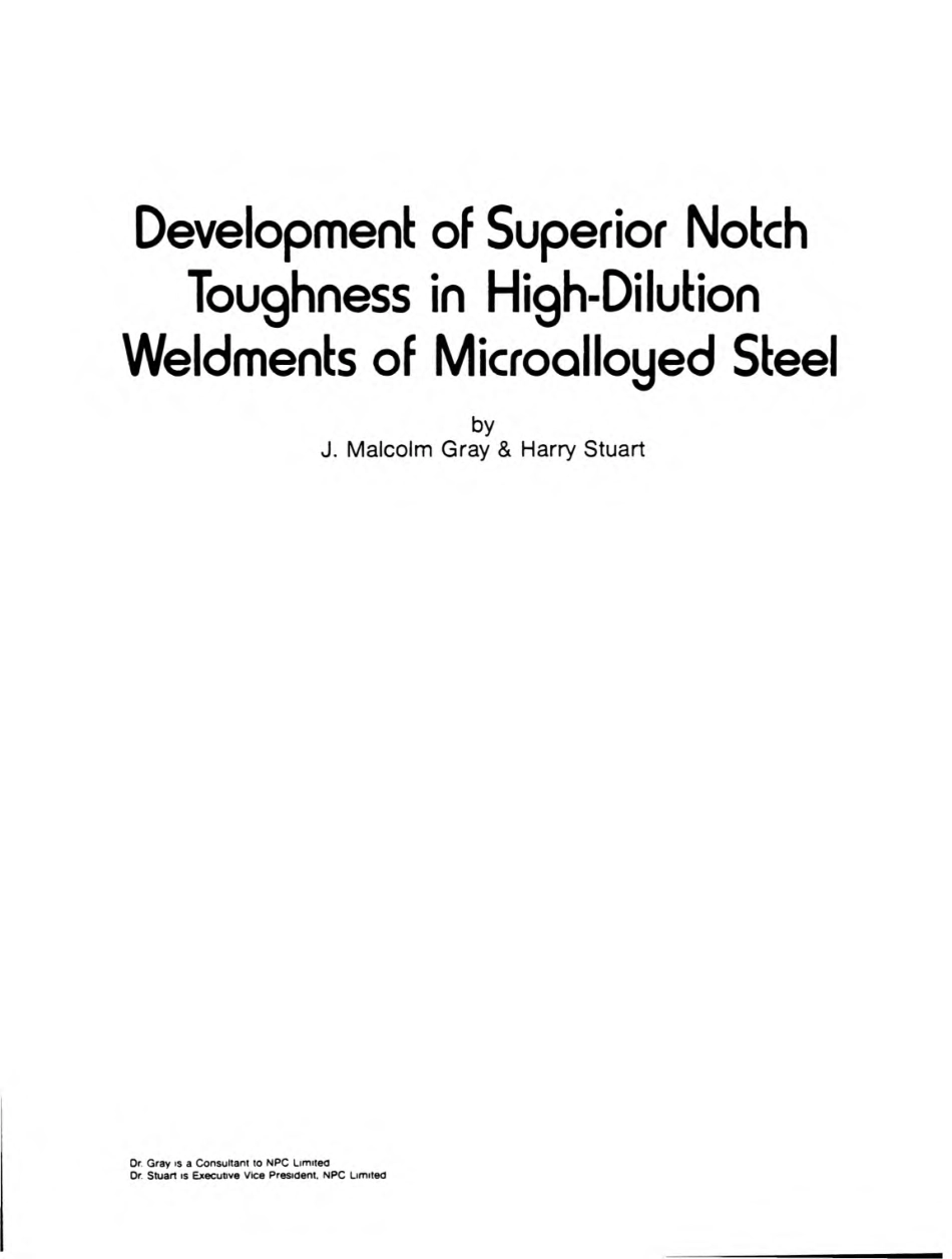 WRC Development of Superior Notch Toughness in High-Dilution Weldments of Microolloyed Steel.pdf_第1页