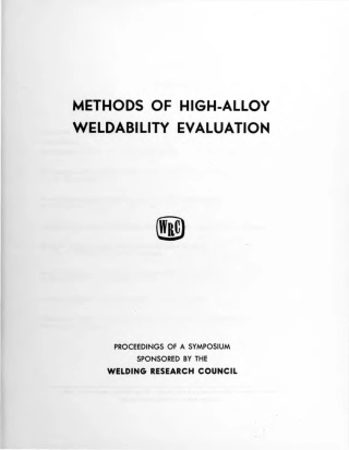 WRC Methods of high-alloy weldability evalution 1970.pdf