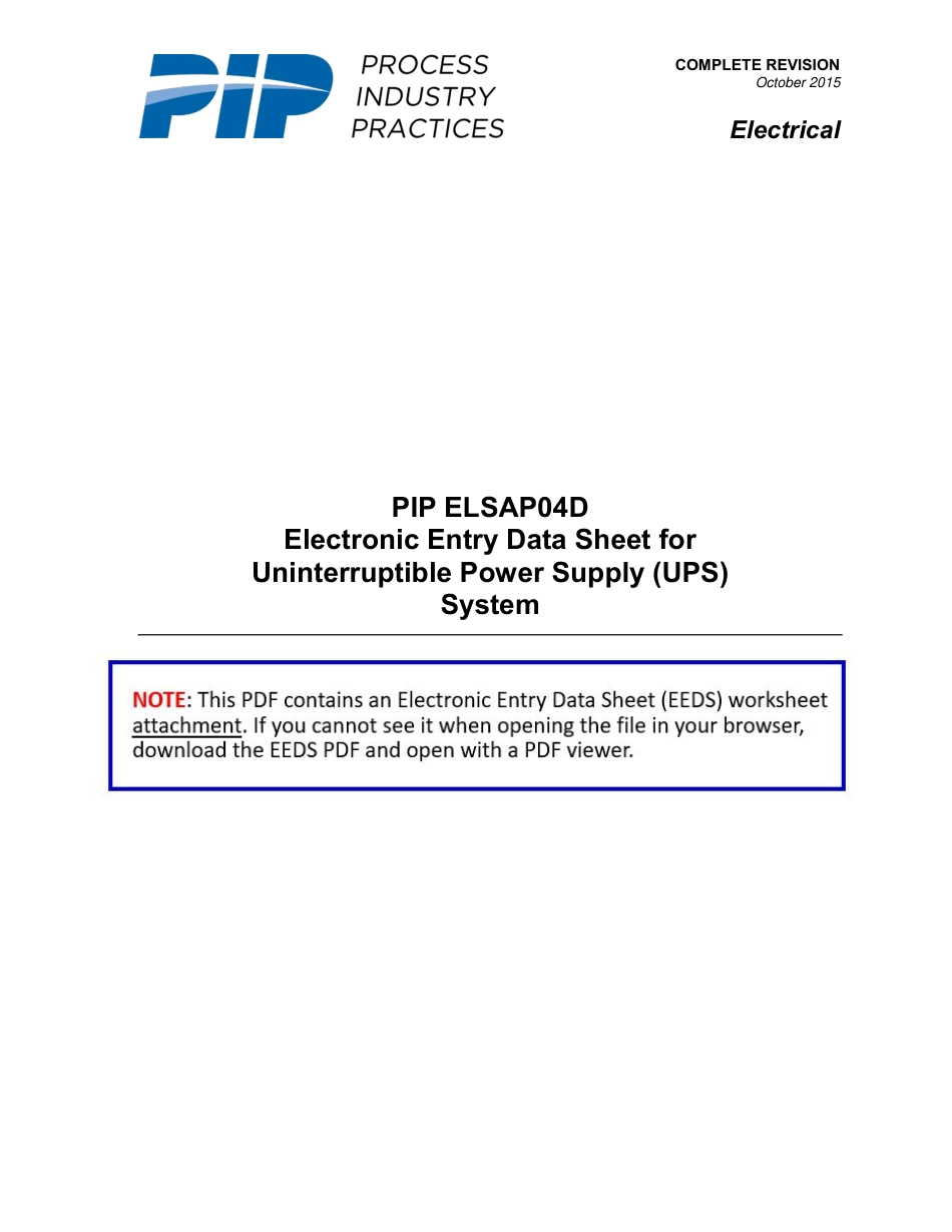 PIP ELSAP04D-2015 Datasheets.pdf_第1页