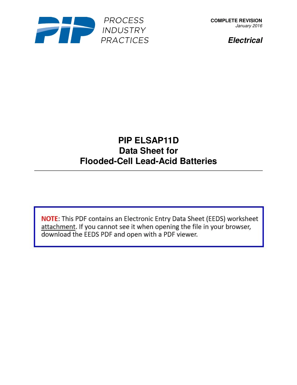 PIP ELSAP11D-2016 Datasheets.pdf_第1页