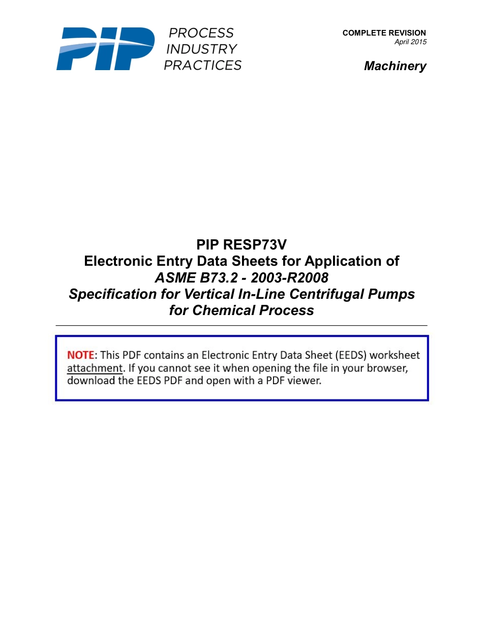PIP RESP73V-2015 Datasheets.pdf_第1页
