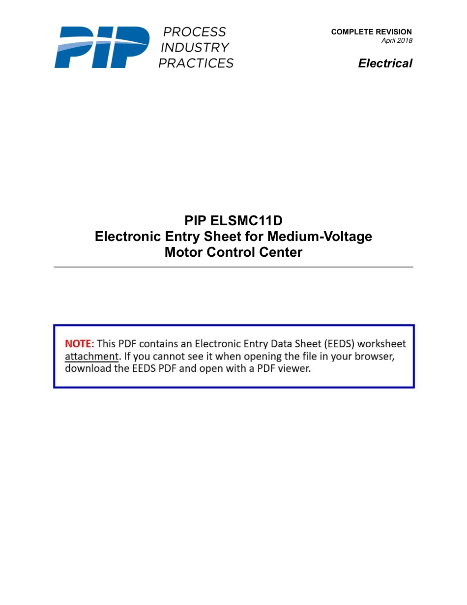 PIP ELSMC11D-2018 Datasheets.pdf_第1页