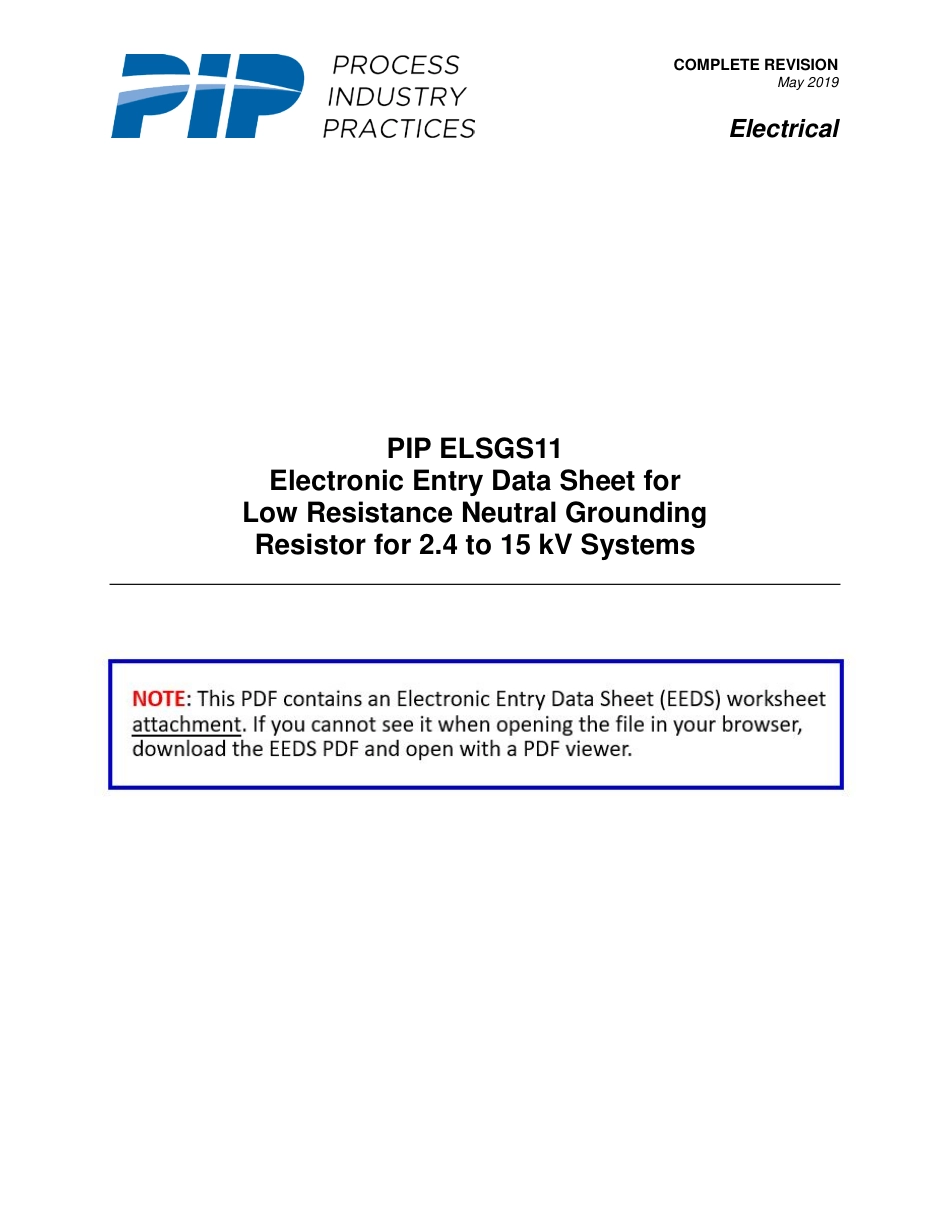 PIP ELSGS11-2019 Datasheets.pdf_第1页