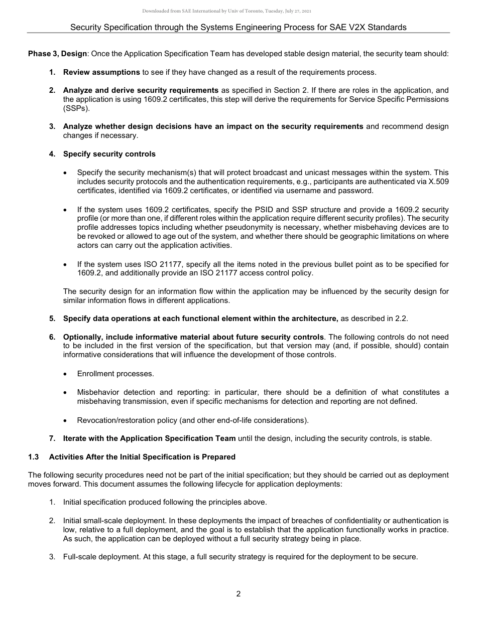 Security Specification through the Systems Engineering Process for SAE V2X Standards 2020.pdf_第2页